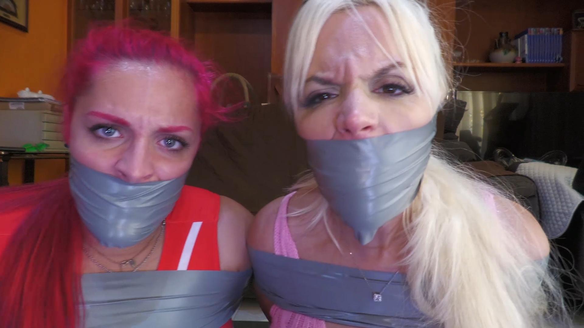 FetiSale - Video Olivia and Blondie Fesser tied up and gagged by Sarah Fyah!